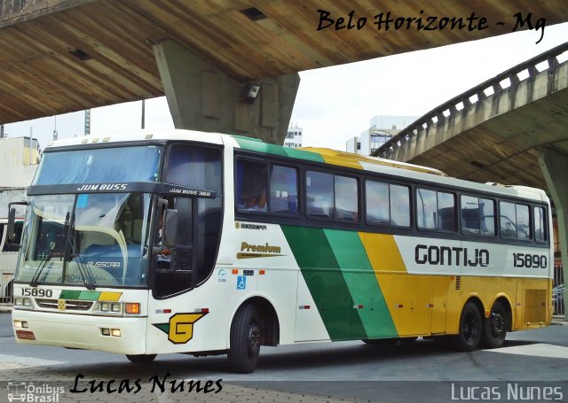 Empresa Gontijo de Transportes 15890 na cidade de Belo Horizonte, Minas Gerais, Brasil, por Lucas Nunes. ID da foto: 5677533.