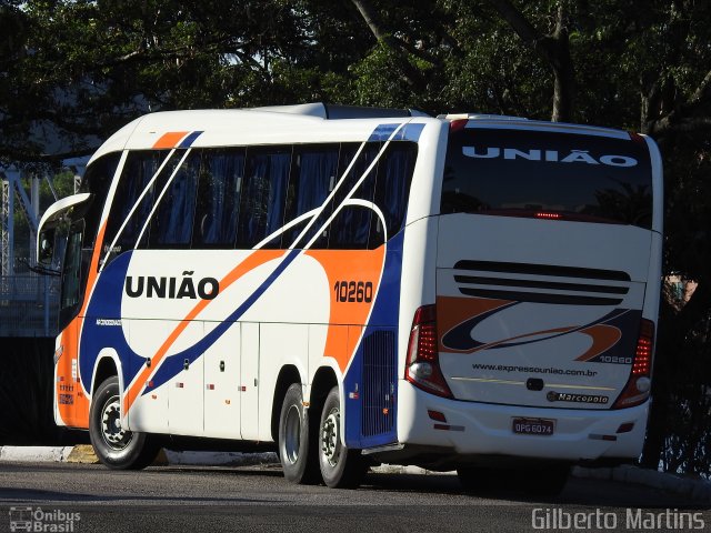 Expresso União 10260 na cidade de Vitória, Espírito Santo, Brasil, por Gilberto Martins. Número da foto: #5677657.