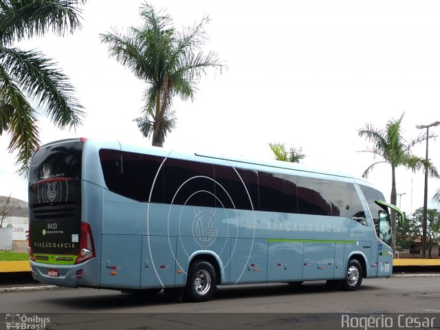 Viação Garcia 8433 na cidade de Londrina, Paraná, Brasil, por Rogério César. ID da foto: 5680615.