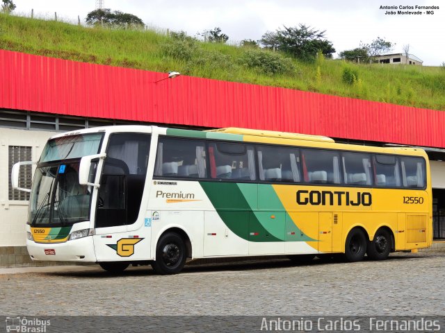 Empresa Gontijo de Transportes 12550 na cidade de João Monlevade, Minas Gerais, Brasil, por Antonio Carlos Fernandes. Número da foto: #5678751.
