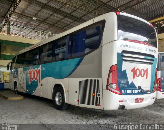 Auto Viação 1001 RJ 108.420 na cidade de Nova Friburgo, Rio de Janeiro, Brasil, por Giuseppe Carvalho. ID da foto: 5682969.