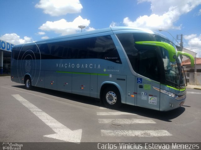 Viação Garcia 8124 na cidade de Osvaldo Cruz, São Paulo, Brasil, por Carlos Vinicius Estevão Menezes. ID da foto: 5686729.