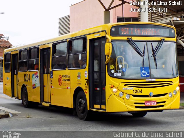 Viação Leme 1204 na cidade de Jundiaí, São Paulo, Brasil, por Gabriel Giacomin de Lima. Número da foto: #5688278.