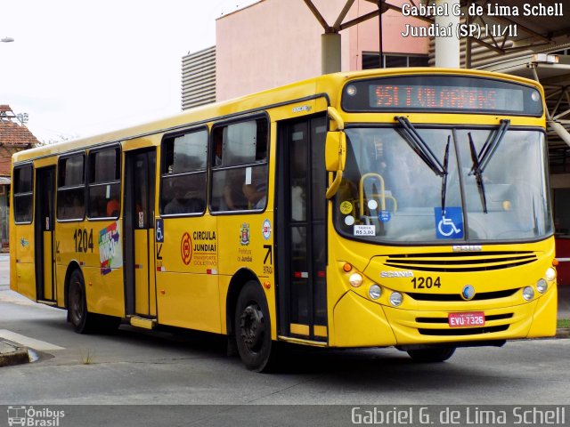 Viação Leme 1204 na cidade de Jundiaí, São Paulo, Brasil, por Gabriel Giacomin de Lima. ID da foto: 5688278.