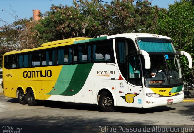 Empresa Gontijo de Transportes 14145 na cidade de São Paulo, São Paulo, Brasil, por Felipe Pessoa de Albuquerque. Número da foto: #5687863.