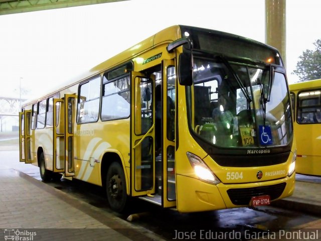 Passaredo Transporte e Turismo 5504 na cidade de Paulínia, São Paulo, Brasil, por José Eduardo Garcia Pontual. Número da foto: #5688347.