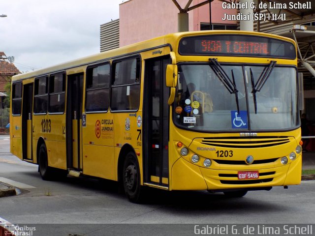 Viação Leme 1203 na cidade de Jundiaí, São Paulo, Brasil, por Gabriel Giacomin de Lima. Número da foto: #5690020.