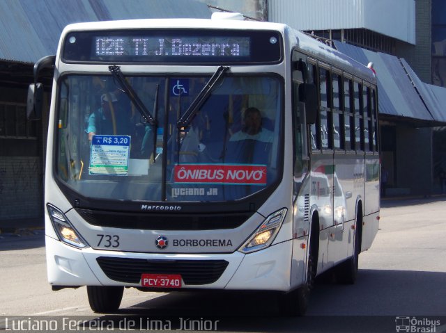 Borborema Imperial Transportes 733 na cidade de Recife, Pernambuco, Brasil, por Luciano Ferreira de Lima Júnior. ID da foto: 5690525.