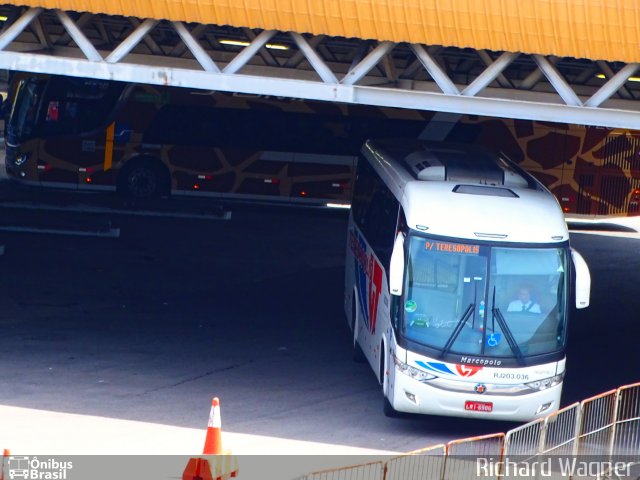 Viação Teresópolis RJ 203.036 na cidade de Rio de Janeiro, Rio de Janeiro, Brasil, por Richard Wagner. ID da foto: 5689702.