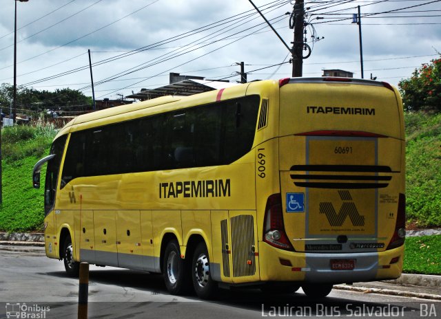 Viação Itapemirim 60691 na cidade de Salvador, Bahia, Brasil, por Mairan Santos. ID da foto: 5692275.