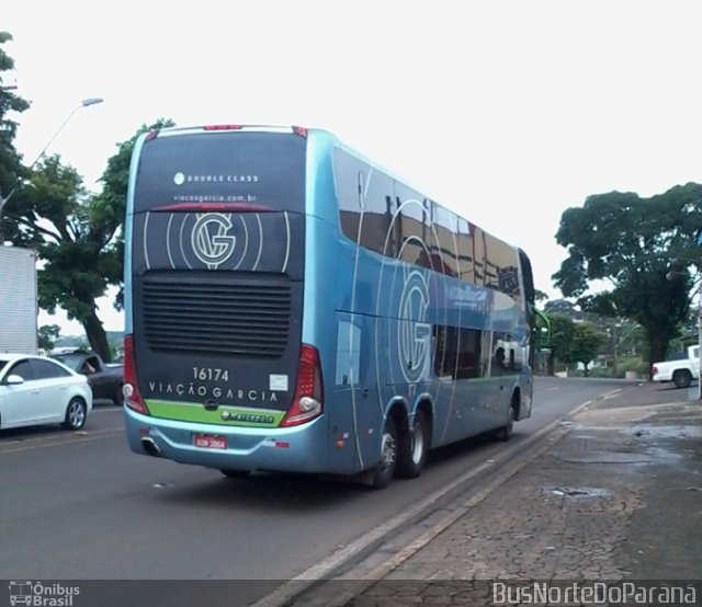 Viação Garcia 16174 na cidade de Apucarana, Paraná, Brasil, por Josino Vieira. ID da foto: 5691917.