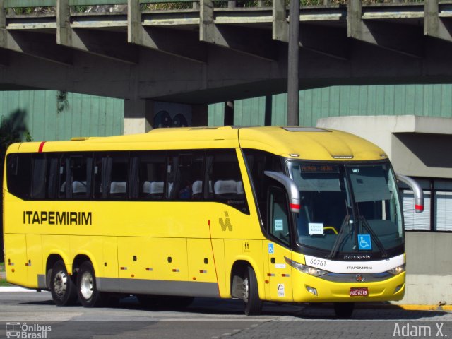 Viação Itapemirim 60761 na cidade de Santos, São Paulo, Brasil, por Adam Xavier Rodrigues Lima. Número da foto: #5692690.