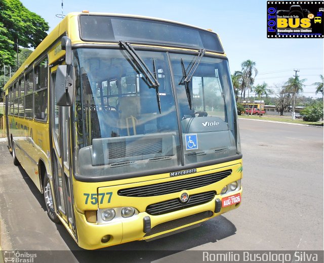 Viação Garcia 7577 na cidade de Rolândia, Paraná, Brasil, por Romílio Busólogo Silva . Número da foto: #5694719.