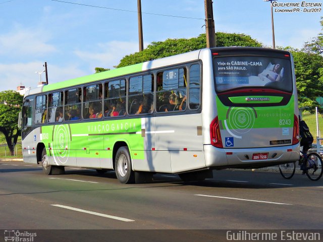 Viação Garcia 8243 na cidade de Londrina, Paraná, Brasil, por Guilherme Estevan. ID da foto: 5695336.