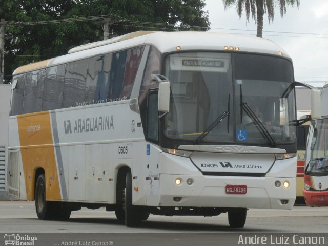 Viação Araguarina 10605 na cidade de Goiânia, Goiás, Brasil, por André Luiz Canon. ID da foto: 5696082.