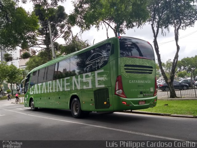 Auto Viação Catarinense 3459 na cidade de Curitiba, Paraná, Brasil, por Luis Philippe Cardoso Coelho. ID da foto: 5698533.