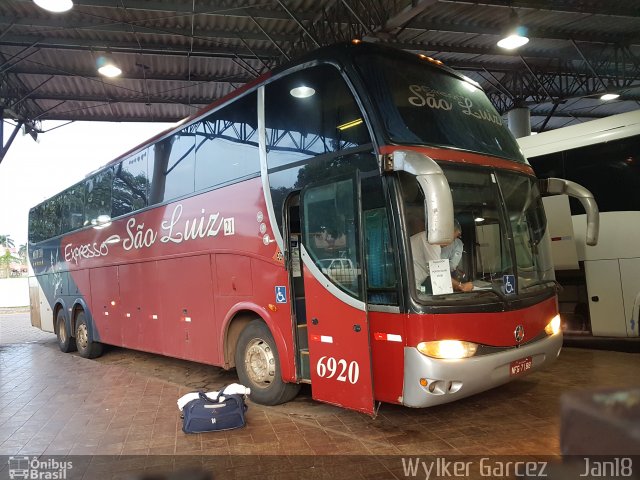 Expresso São Luiz 6920 na cidade de Porto Velho, Rondônia, Brasil, por Wylker Garcez. ID da foto: 5696117.