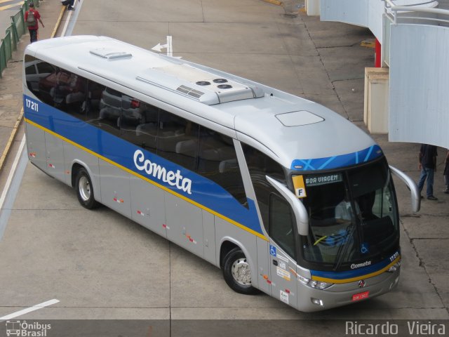 Viação Cometa 17211 na cidade de São José do Rio Preto, São Paulo, Brasil, por Ricardo Vieira. ID da foto: 5697048.