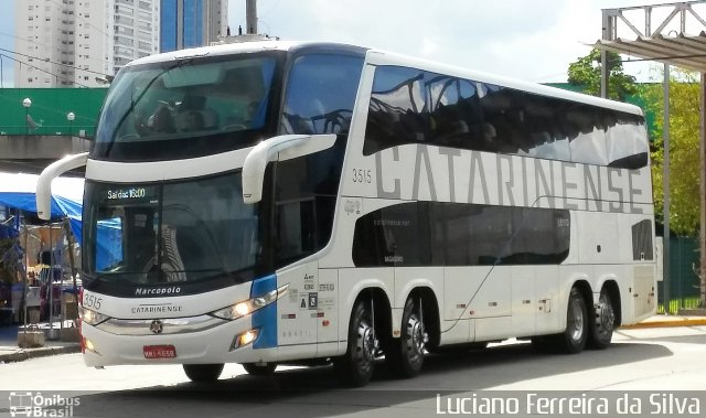 Auto Viação Catarinense 3515 na cidade de São Paulo, São Paulo, Brasil, por Luciano Ferreira da Silva. ID da foto: 5696145.