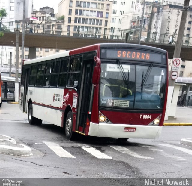 Viação Gatusa Transportes Urbanos 7 6864 na cidade de São Paulo, São Paulo, Brasil, por Michel Nowacki. ID da foto: 5697907.