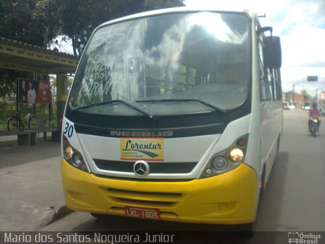 Lorentur Transportes Coletivos Urbanos e Turismo 30 na cidade de Santo Antônio de Jesus, Bahia, Brasil, por Mario dos Santos Nogueira Junior. ID da foto: 5697658.