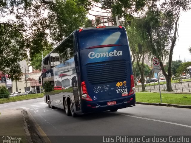 Viação Cometa 17314 na cidade de Curitiba, Paraná, Brasil, por Luis Philippe Cardoso Coelho. ID da foto: 5698536.