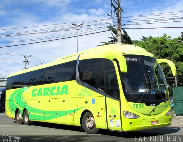 Viação Garcia 7839 na cidade de São Paulo, São Paulo, Brasil, por Flavio Alberto Fernandes. ID da foto: 5698454.