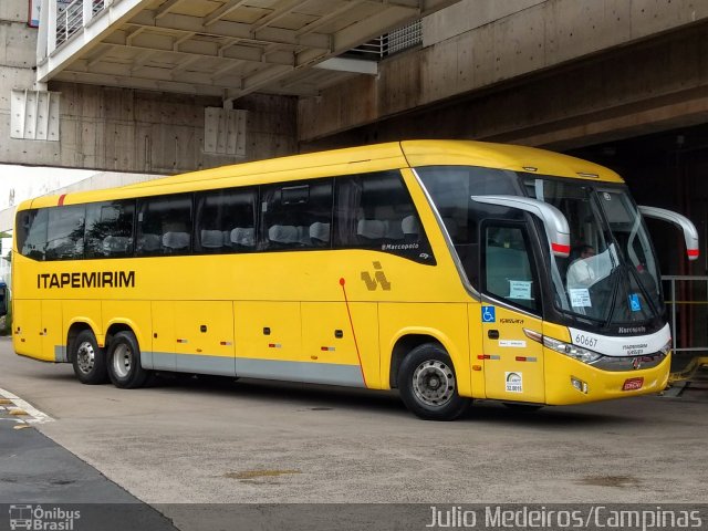 Viação Itapemirim 60667 na cidade de Campinas, São Paulo, Brasil, por Julio Medeiros. ID da foto: 5697696.