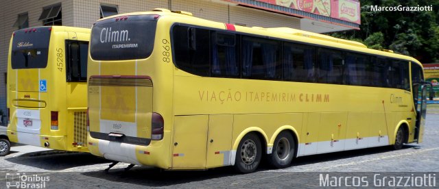 Viação Itapemirim 8869 na cidade de Manhuaçu, Minas Gerais, Brasil, por Marcos Grazziotti. ID da foto: 5695784.