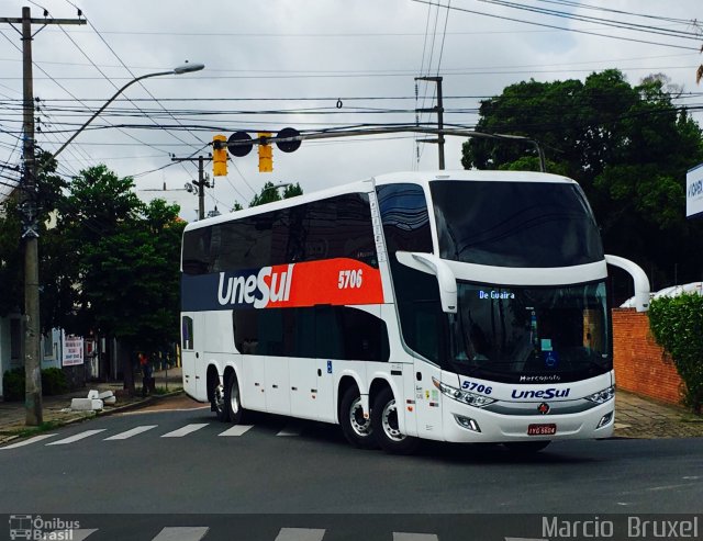 Unesul de Transportes 5706 na cidade de Porto Alegre, Rio Grande do Sul, Brasil, por Marcio  Bruxel. Número da foto: #5628317.