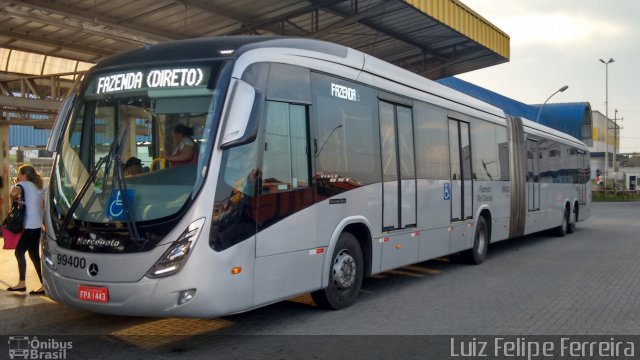 Leblon Transporte de Passageiros 99400 na cidade de Fazenda Rio Grande, Paraná, Brasil, por Luiz Felipe Ferreira. ID da foto: 5628719.