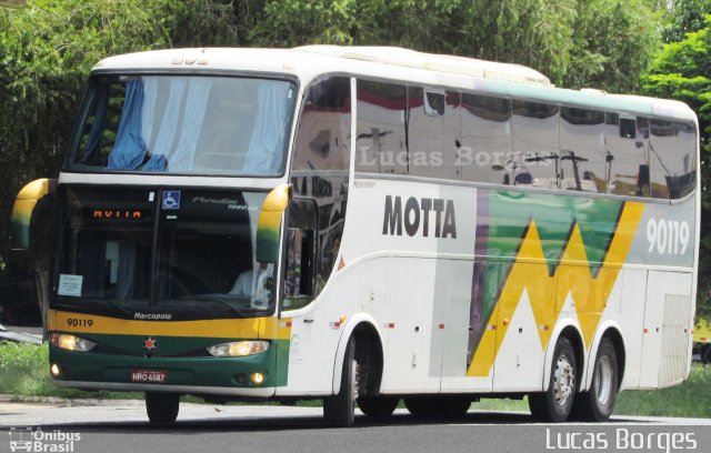 Viação Motta 90119 na cidade de Araxá, Minas Gerais, Brasil, por Lucas Borges . ID da foto: 5628612.