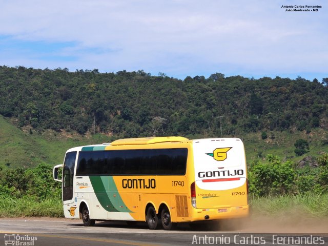 Empresa Gontijo de Transportes 11740 na cidade de João Monlevade, Minas Gerais, Brasil, por Antonio Carlos Fernandes. ID da foto: 5627481.