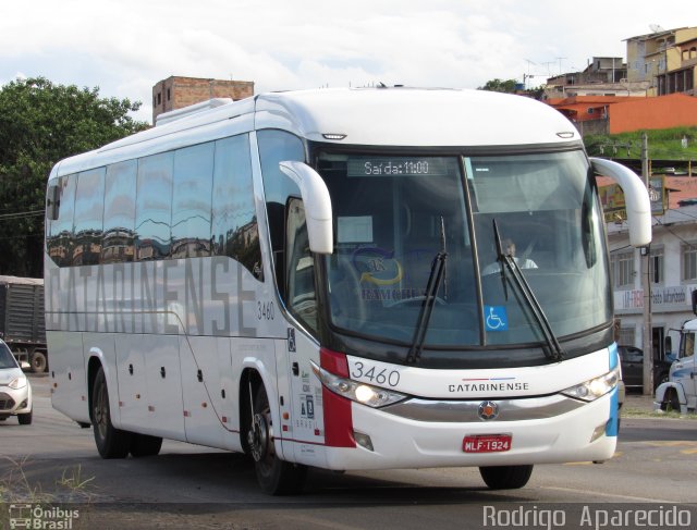 Auto Viação Catarinense 3460 na cidade de Conselheiro Lafaiete, Minas Gerais, Brasil, por Rodrigo  Aparecido. ID da foto: 5628639.