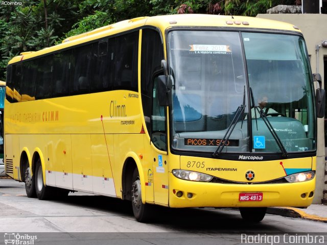 Viação Itapemirim 8705 na cidade de São Paulo, São Paulo, Brasil, por Rodrigo Coimbra. Número da foto: #5701218.