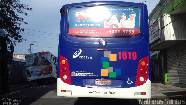 SBC Trans 1619 na cidade de São Bernardo do Campo, São Paulo, Brasil, por Matheus Santos Cavalcante. Número da foto: #5700235.