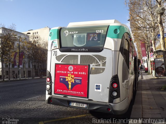 RATP - Régie Autonome des Transports Parisiens 1283 na cidade de , por Rudinei Francisco Mantovani. ID da foto: 5702249.