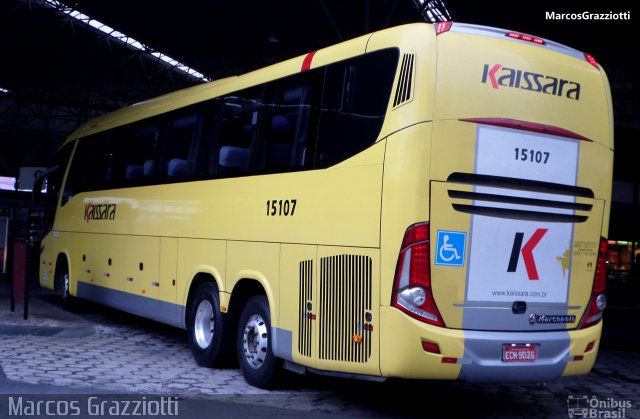 Kaissara - Viação Caiçara 15107 na cidade de Vitória, Espírito Santo, Brasil, por Marcos Grazziotti. ID da foto: 5701943.