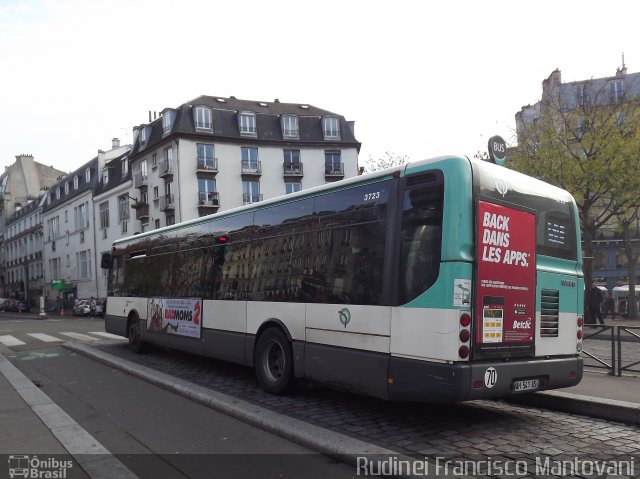 RATP - Régie Autonome des Transports Parisiens 3723 na cidade de , por Rudinei Francisco Mantovani. ID da foto: 5702153.