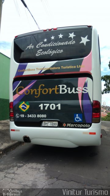 ConfortBuss Transportadora Turistica Ltda 1701 na cidade de Piracicaba, São Paulo, Brasil, por Vinitur Turismo. Número da foto: #5702080.