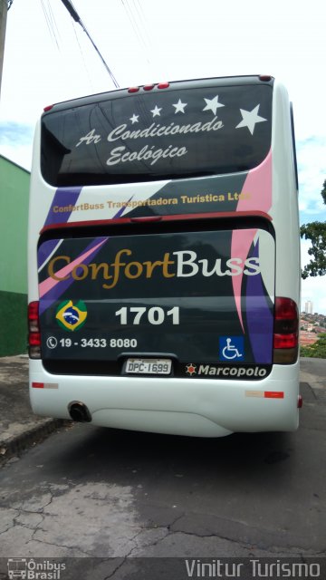 ConfortBuss Transportadora Turistica Ltda 1701 na cidade de Piracicaba, São Paulo, Brasil, por Vinitur Turismo. ID da foto: 5702080.