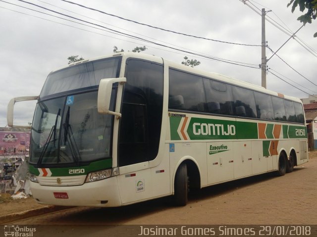 Empresa Gontijo de Transportes 21150 na cidade de Minas Novas, Minas Gerais, Brasil, por Josimar Gomes Simoes. ID da foto: 5701935.