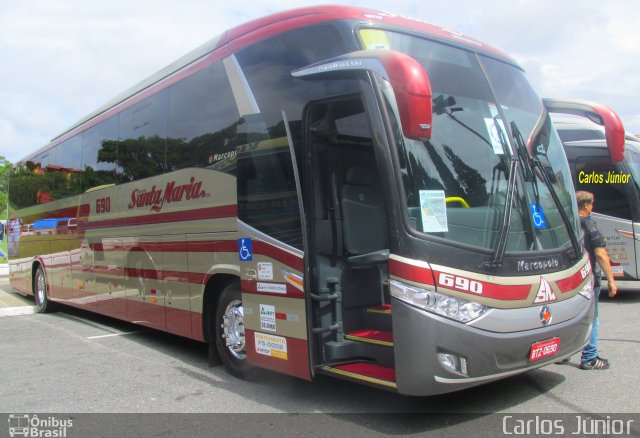 Santa Maria Fretamento e Turismo > Transportes Santa Maria(SP) 690 na cidade de São Paulo, São Paulo, Brasil, por Carlos Júnior. Número da foto: #5703187.