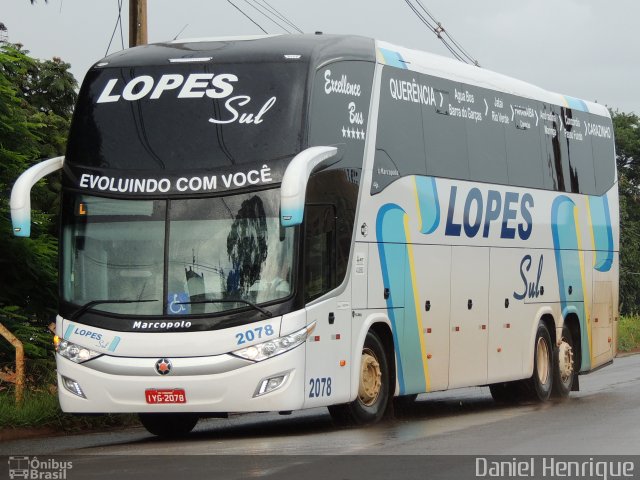 LopeSul Transportes - Lopes e Oliveira Transportes e Turismo - Lopes Sul 2078 na cidade de Rio Verde, Goiás, Brasil, por Daniel Henrique. ID da foto: 5630355.