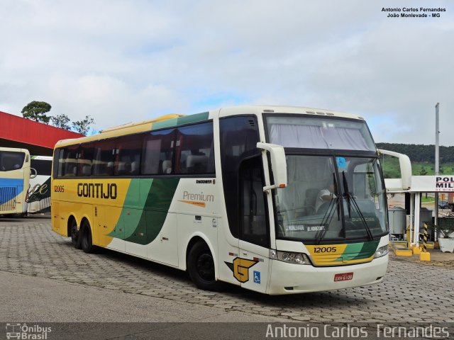 Empresa Gontijo de Transportes 12005 na cidade de João Monlevade, Minas Gerais, Brasil, por Antonio Carlos Fernandes. ID da foto: 5630659.