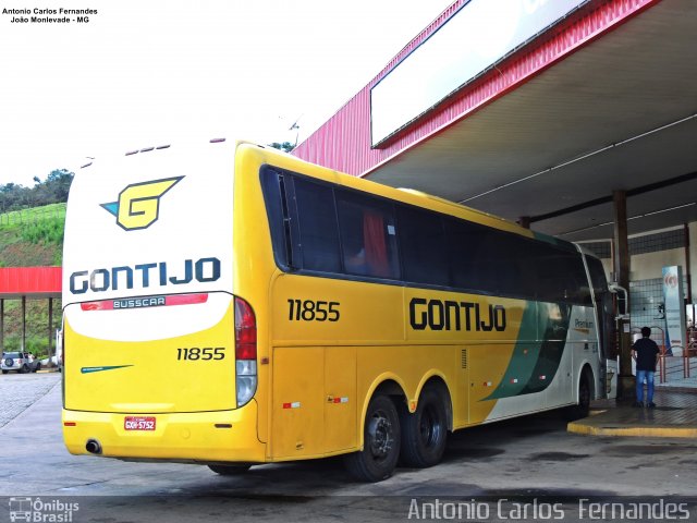 Empresa Gontijo de Transportes 11855 na cidade de João Monlevade, Minas Gerais, Brasil, por Antonio Carlos Fernandes. Número da foto: #5630627.