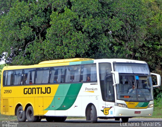 Empresa Gontijo de Transportes 21190 na cidade de Ribeirão, Pernambuco, Brasil, por Luciano Tavares. ID da foto: 5629967.