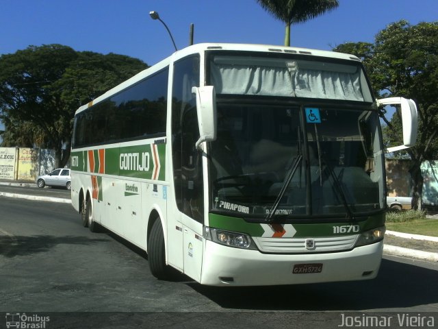 Empresa Gontijo de Transportes 11670 na cidade de Curvelo, Minas Gerais, Brasil, por Josimar Vieira. Número da foto: #5630637.