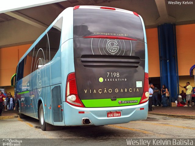 Viação Garcia 7198 na cidade de Sorocaba, São Paulo, Brasil, por Weslley Kelvin Batista. Número da foto: #5633091.