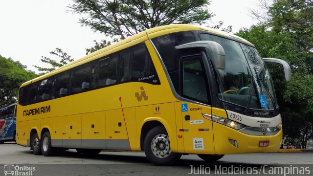 Viação Itapemirim 60725 na cidade de São Paulo, São Paulo, Brasil, por Julio Medeiros. ID da foto: 5634035.